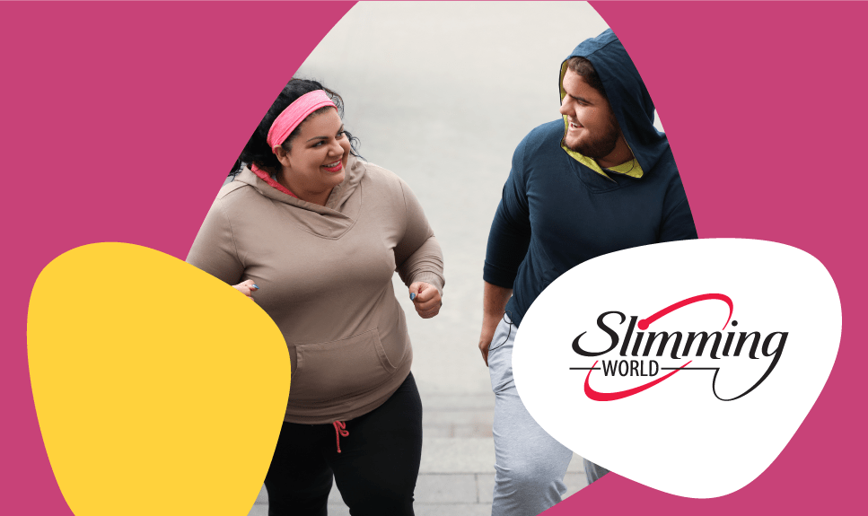 Two women in Oxfordshire enjoying Sliming World weight loss programme for free